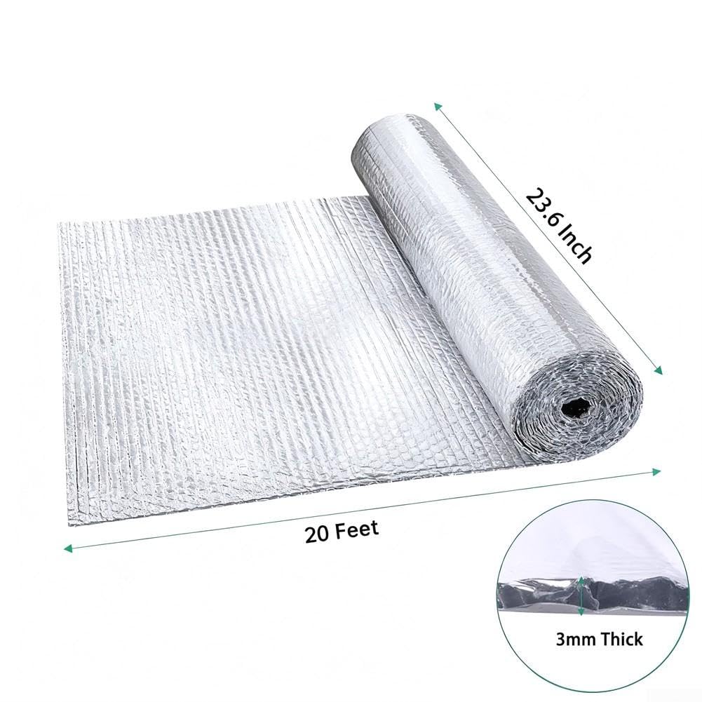 Lámina Aislante Aluminio 3x0.6m Doble Capa Reflectante(3 * 0.6m)