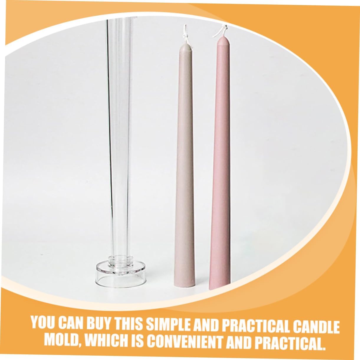 TEHAUX 10pcs Tapered Candle Making Mold for Crafts Lightweight Design for Unique Candle Decoration for Weddings and Special Occasions