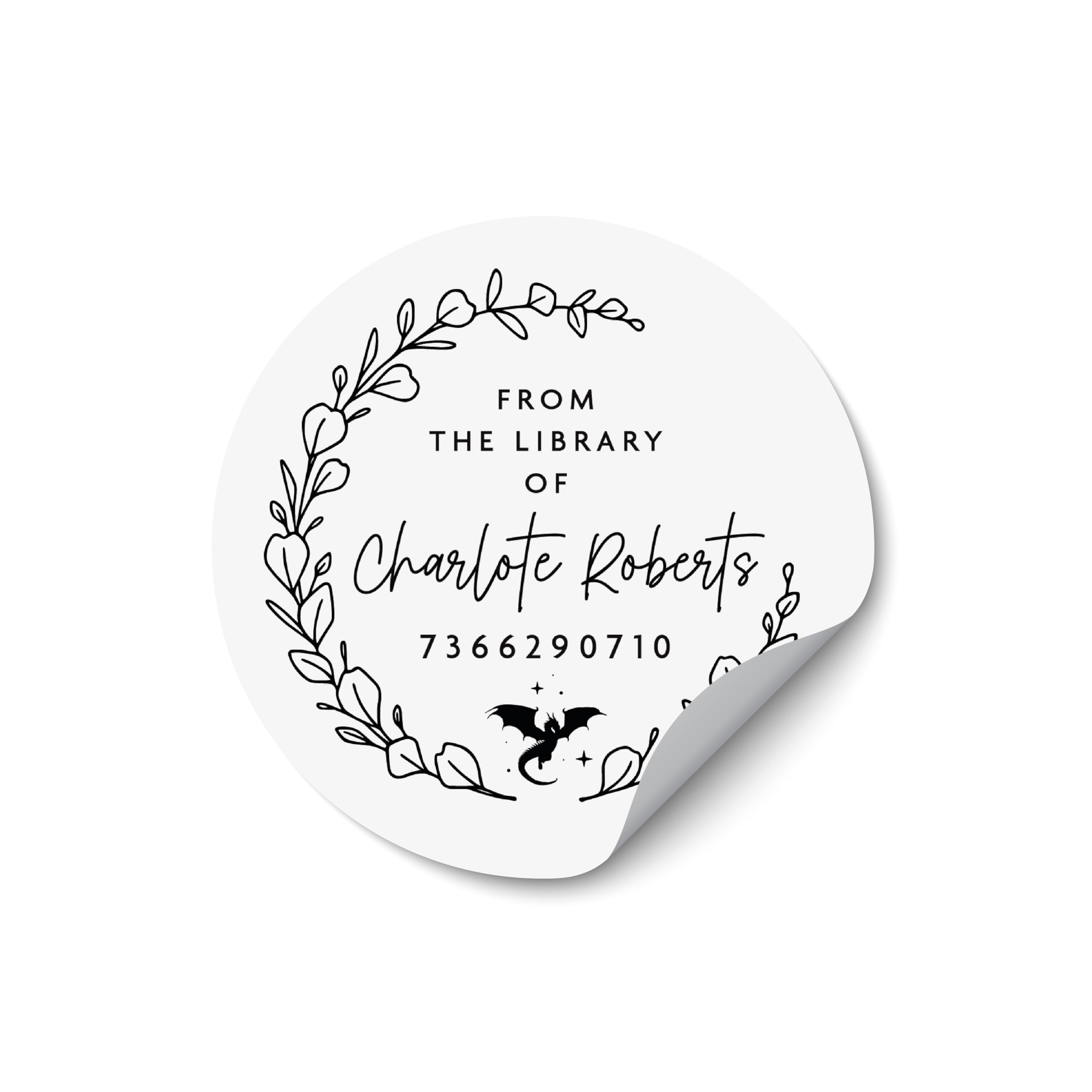 Custom Book Stickers, Personalised Library Labels, Reading Gift Book Labels, Bookworm Clear Stickers - BOOK35