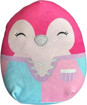 Squishmallow Official KellyToy 8" Sleepy Pajamas Winter Release Plush Stuffed Toy Kavya Penguin Rainbow Shirt