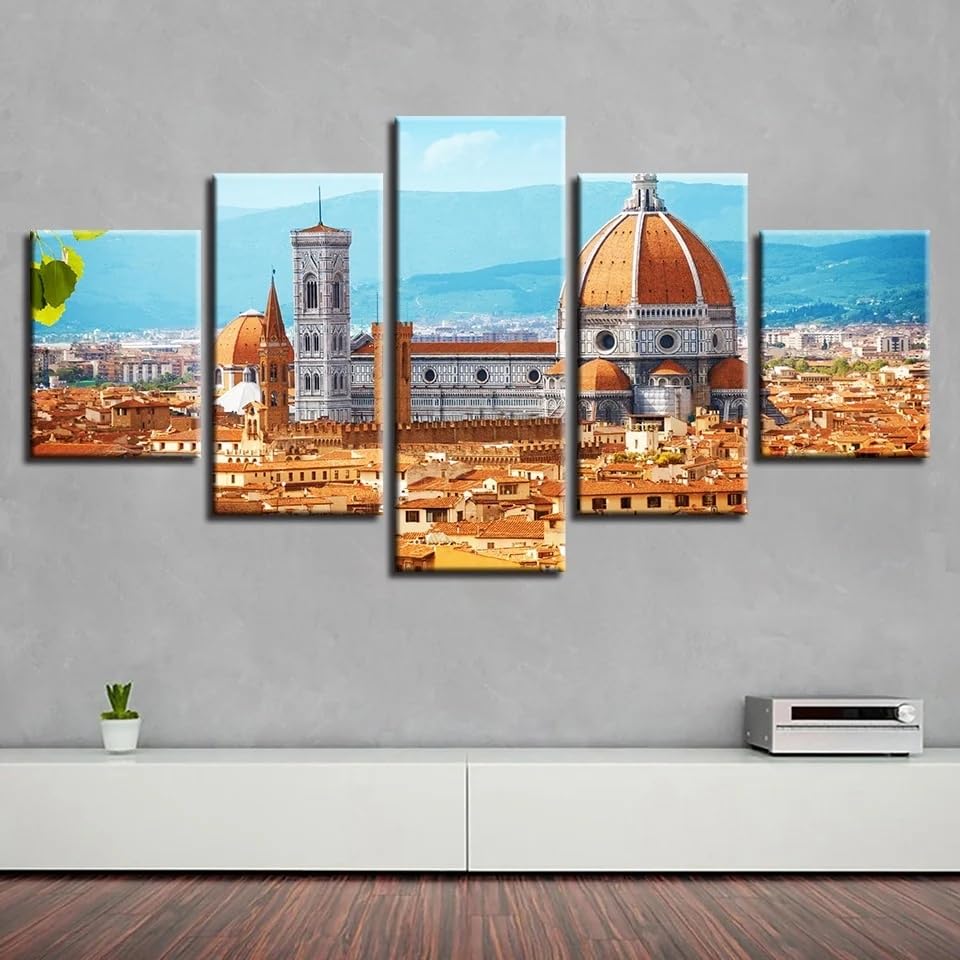 Toile peinture de Florence pour une ambiance d'évasion italienne dans votre salon contemporain