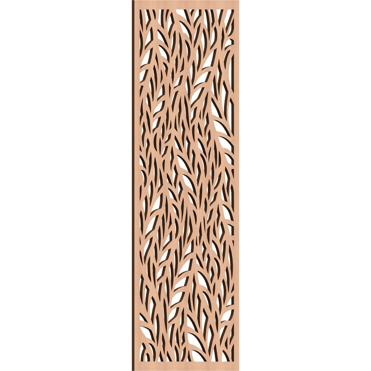 Ortonville Decorative Pierced Fretwork Wood Wall Panels, 19 3/8"W x 49 3/8"H x 3/8"T, Alder