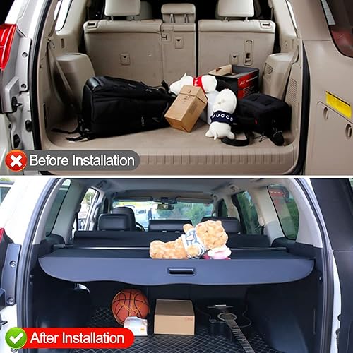 Miniatura 3 de Para Toyota Land Cruiser Prado 150 Lc150 Fj150 2010-2023 Accesorios de diseño de interiores Cortina de almacenamiento de divisiones, cubierta del