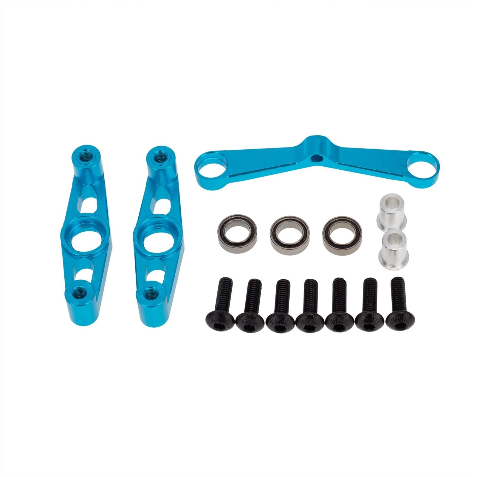 10 Stück RC Auto Teile Aluminiumlegierung Hinterer Schwenkarm Achsschenkelträger Ersatzteile Motorhalterung Benutzerfreundlich für Modellauto Upgrade, Lenkungssatz
