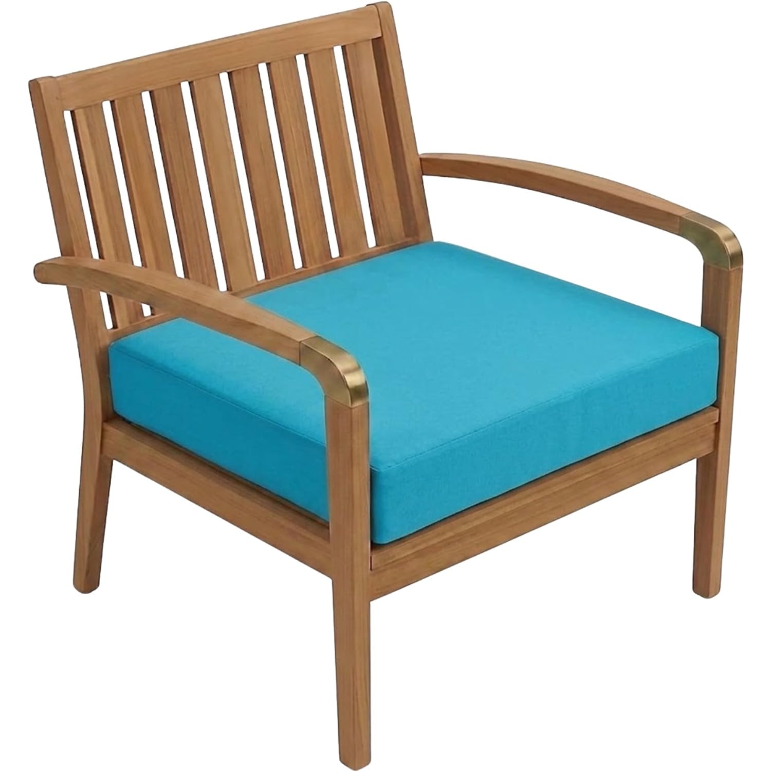 Rattan Chair Seat Pads Cushion Pad Indoors Outdoors Water Resistant Material for Garden Furniture Kitchen Dining Living Room Patio Office Coffee Shop ALL-PURPOSE Use (Turquoise, 24"X24"X4")