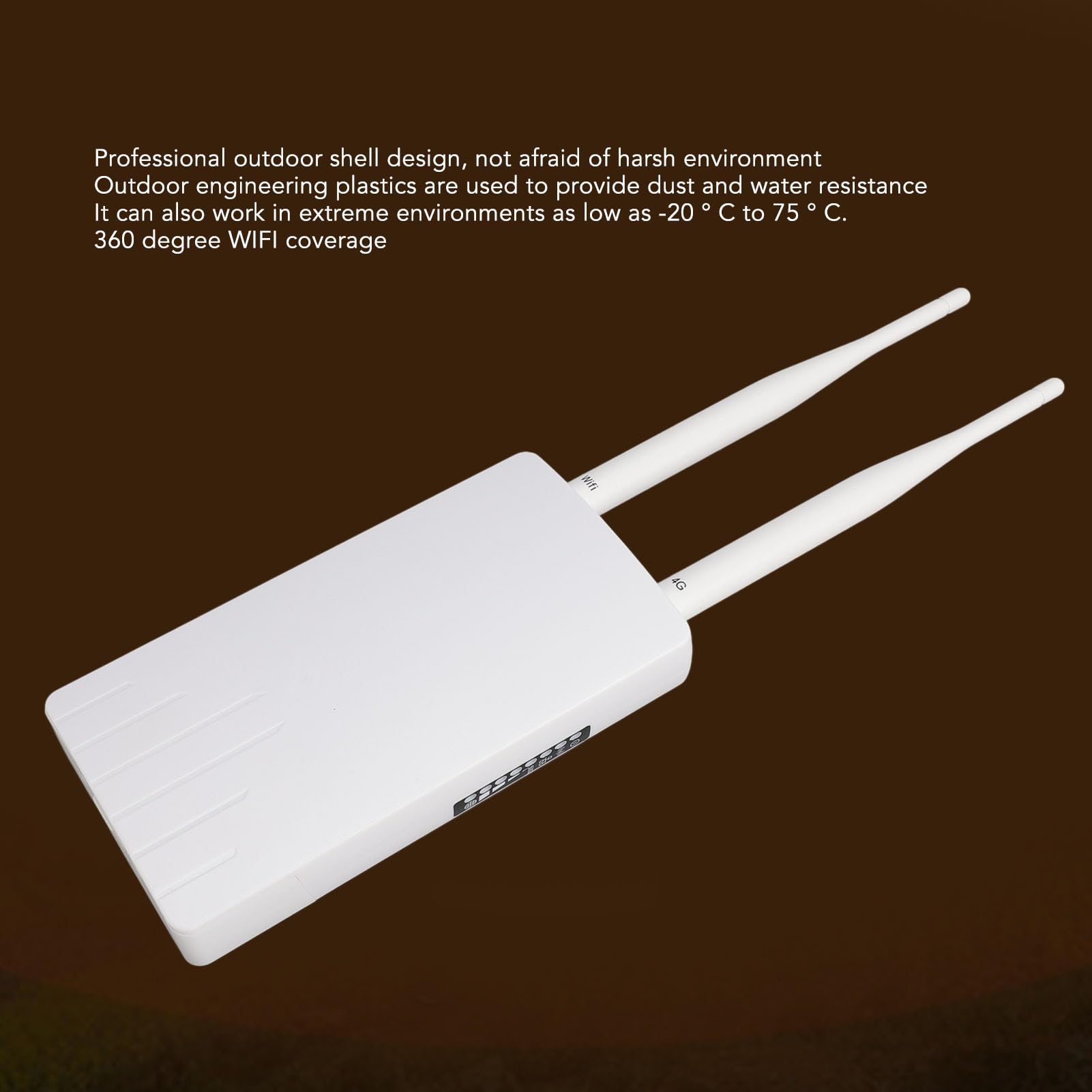 Zewnętrzny Router Wi-Fi 4G LTE POE, Odblokowany Modem 4G LTE 300Mbps z 2 Antenami 5dBi, możliwość Podłączenia do 10 urządzeń, Gniazdo Karty SIM, Dotyczy Europy (-2612240003511)