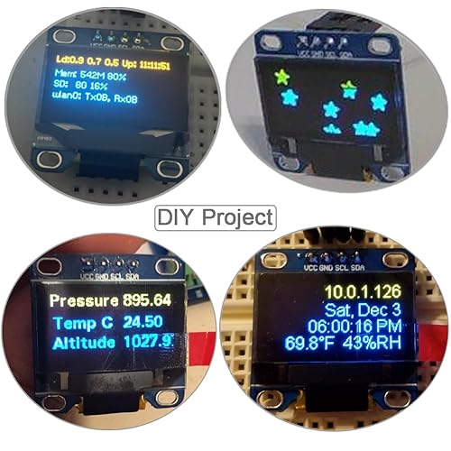 Miniatura 6 de Módulo de pantalla OLED de 0.96 pulgadas I2C IIC 128x64 S - D - 1306 3.3V-5V amarillo+azul para Arduino 2560 Nano ESP8266 ESP32 (paquete de 3)