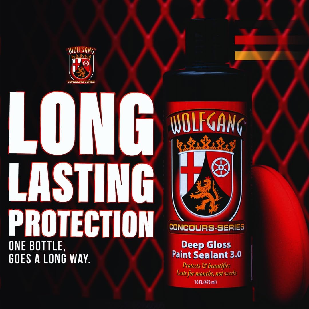 Wolfgang Deep Gloss Paint Sealant | High-Gloss Finish & Durable Protection | Hydrophobic Formula Repels Water & Contaminants | Easy Application for Long-Lasting Shine | WG-5500-FBA | 16 fl. oz.