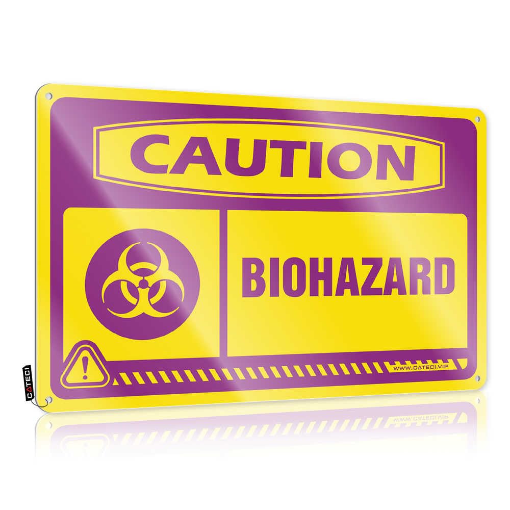 Cool Wall Art Fun Waterproof Artwork, Humor Retro Print For Cafe Pub Work | Modern Pre-drilled Custom Caution Biohazard(30X40CM)
