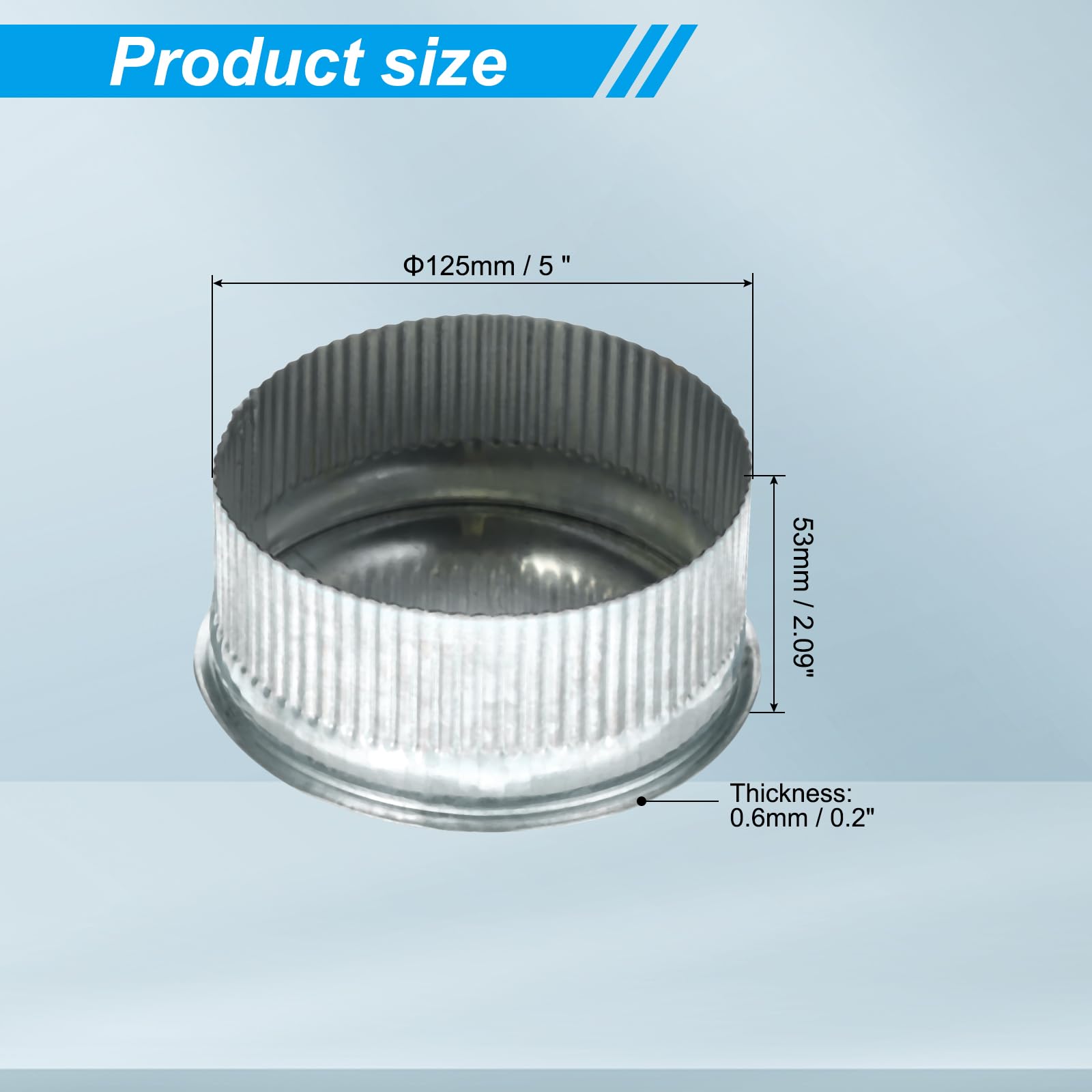 PATIKIL 5 Inch Metal Tee Cap - Image 2