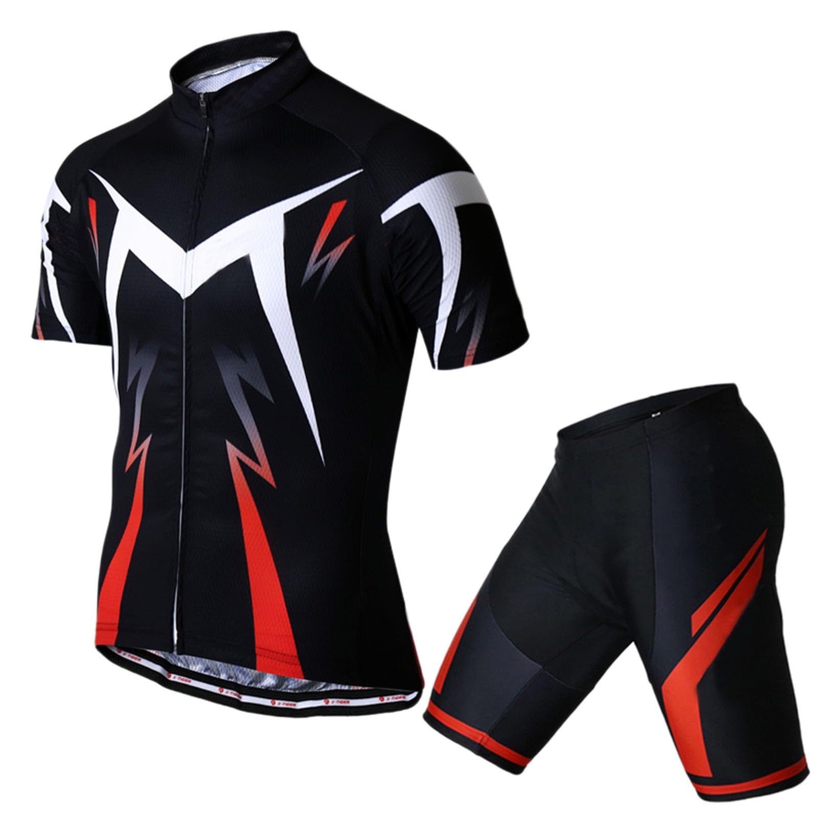 Maglia da ciclismo da uomo, a maniche corte, estiva, elastica, per ciclismo, abbigliamento da ciclismo, maglietta da uomo, traspirante, in jersey, per ciclismo, attività all'aperto