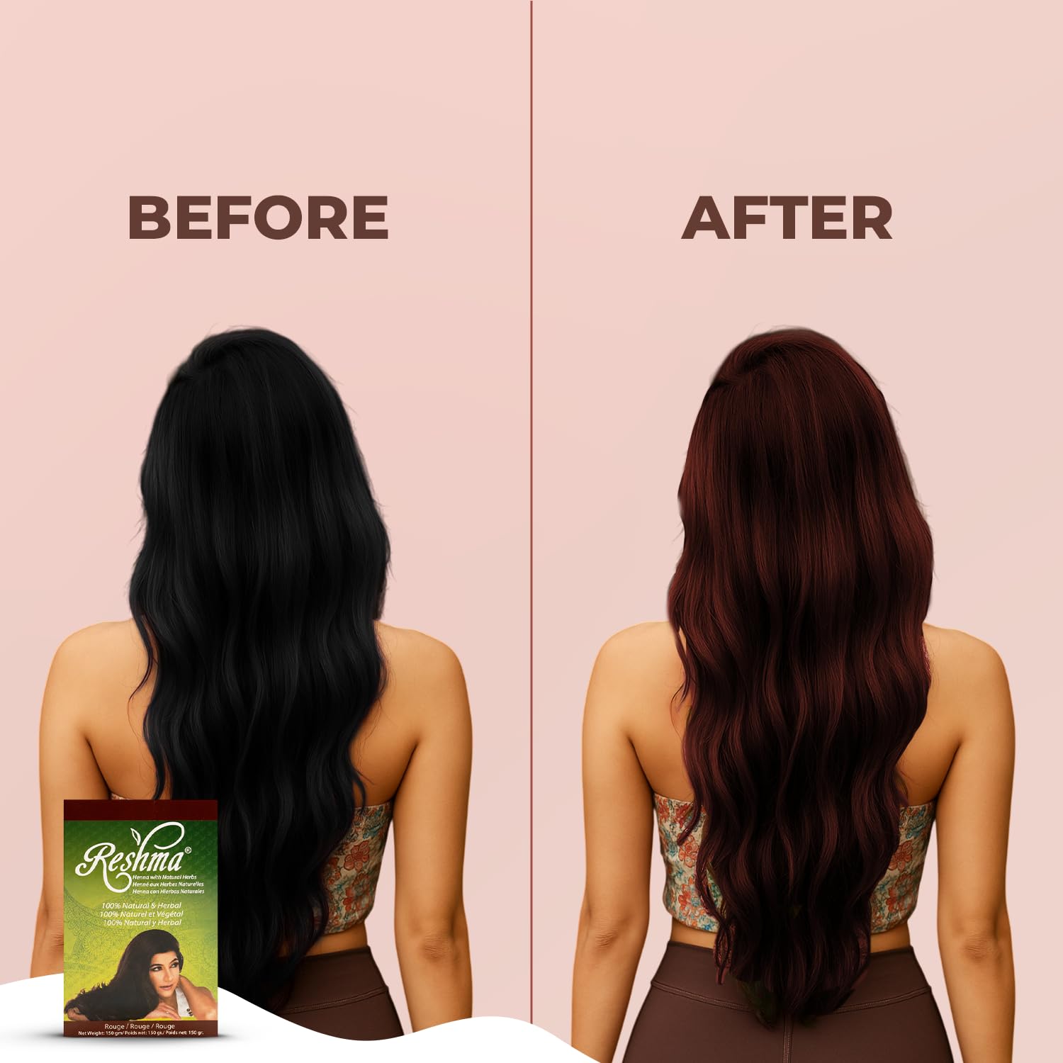 Reshma Beauty Ayurvedic Henna Hair Color Blend – Henna, Indigo & Herbal Extracts – Natural Red/Rouge Hair Color for Gray Blending – Heena Mehendi – 5.29 oz Each, (Pack Of 12)