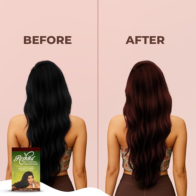 Reshma Beauty Tinte Capilar Ayurvedico Henna Rojo Natural 5.29 oz miniatura 4