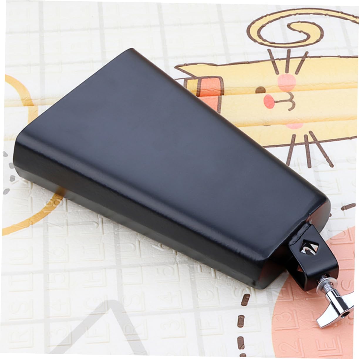 Milisten Metal Cowbell Drum Set Handle 207mm Percussion Instrument for Musicians for Drumming Loud Sound Maker for Events Musical Instrument Accessory