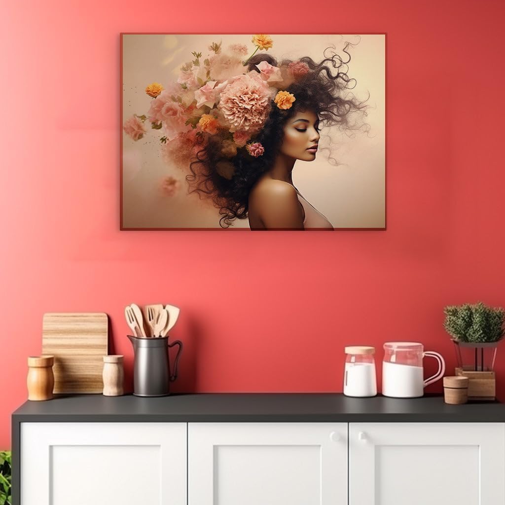 Canvas for Living room. Serenity in Bloom: A Tapestry of Tranquility and Floral Elegance, 27 x 18 inch Canvas Wall Art - Contemporary Masterpieces - Botanical Home Decor - 69x46 cm (27x18 inch)