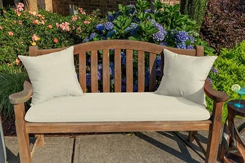 Miniatura 9 de Sunbrella - Cojines de patio para asiento de banco, 48 pulgadas de ancho x 18 pulgadas de largo x 2.5 pulgadas de alto, cojín para silla de exterior