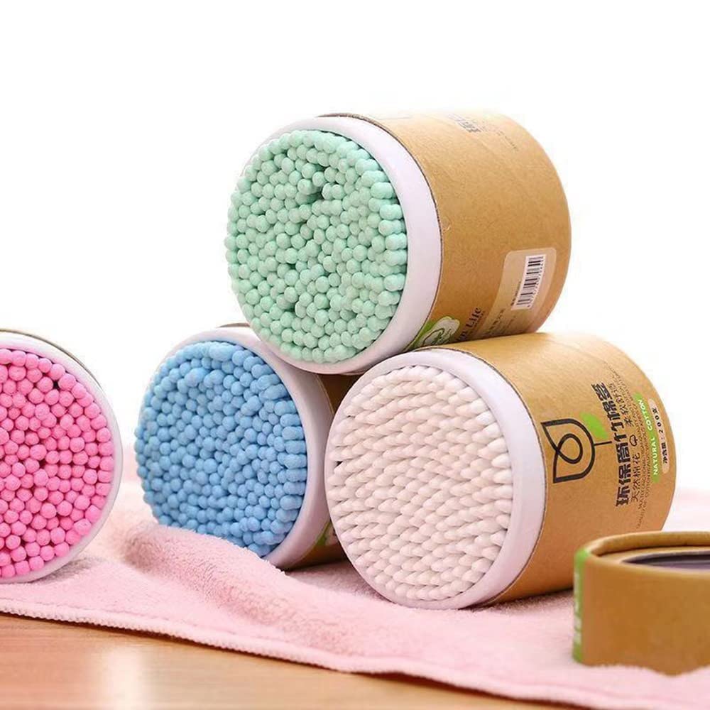 YEKDA Bamboo Cotton Swab Wood Sticks Soft Cotton Buds Cleaning of Ears Tampons Cotonete Pampons Health - Multi Color