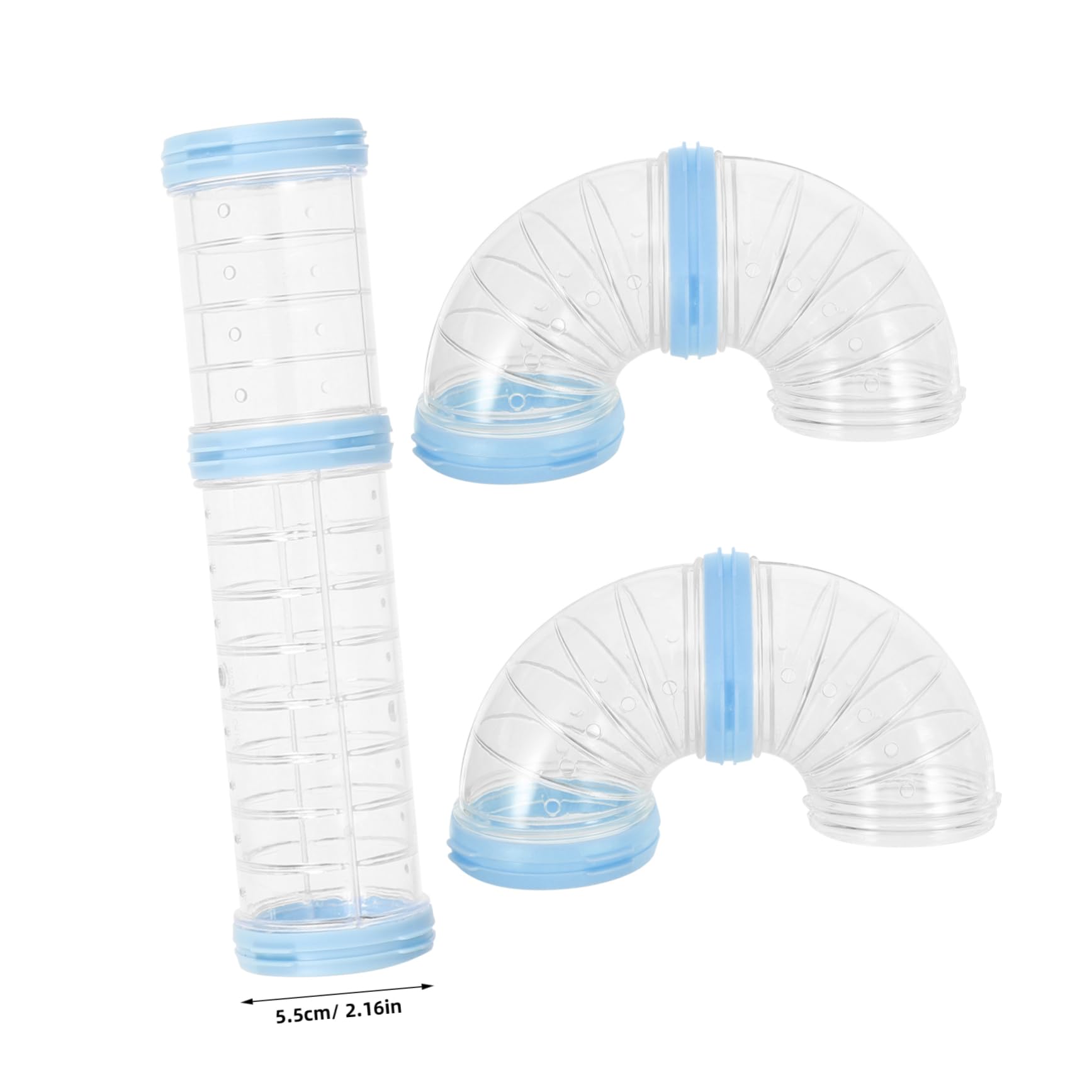 Hamstertunnel aus PP Kunststoff, Transparent, 2 Röhrensätze für Käfige