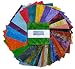 Benartex TIE-DYE BALI BATIKS Precut 5-inch Charm Pack Cotton Fabric Quilting Squares Assortment
