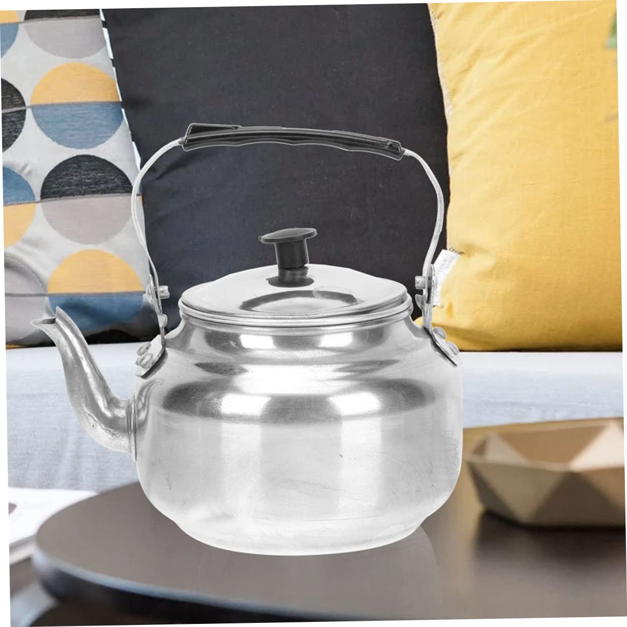 Théière En Acier Inoxydable Vintage – Bouilloire Pour Thé, Camping, Bureau – Design Rétro, Poignée Anti-brûlure