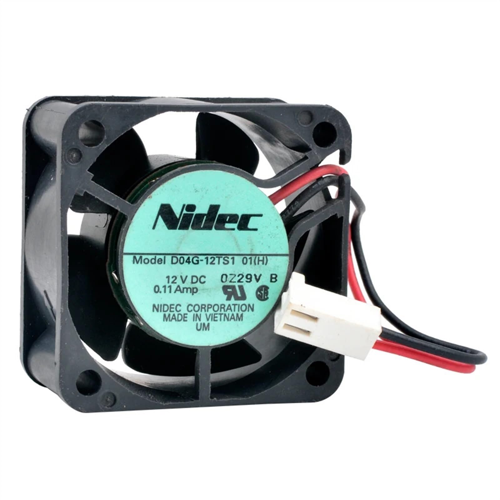 FCARUMIQP D04G-12TS1 4cm 40mm Fan 40x40x20mm DC12V 0.11A 2pin Cooling for 1U Power Supply