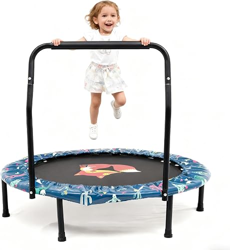 '38'' Trampoline for Kid Noise-Free Trampolines with Adjustable 