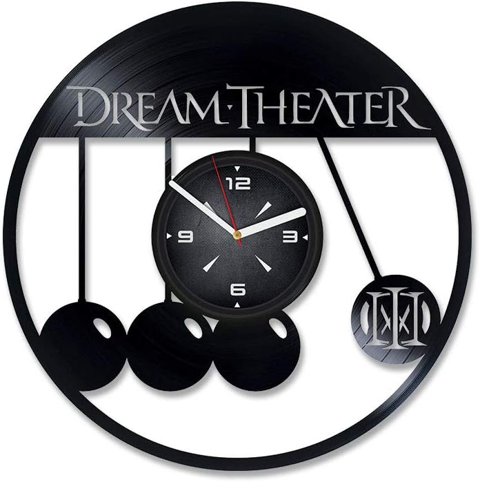 Dream Theater Vinyl Record Wall Clock. Decor for Bedroom, Living Room, Kids Room. Gift for Him or Her. Christmas, Birthday, Holiday, Housewarming Present.