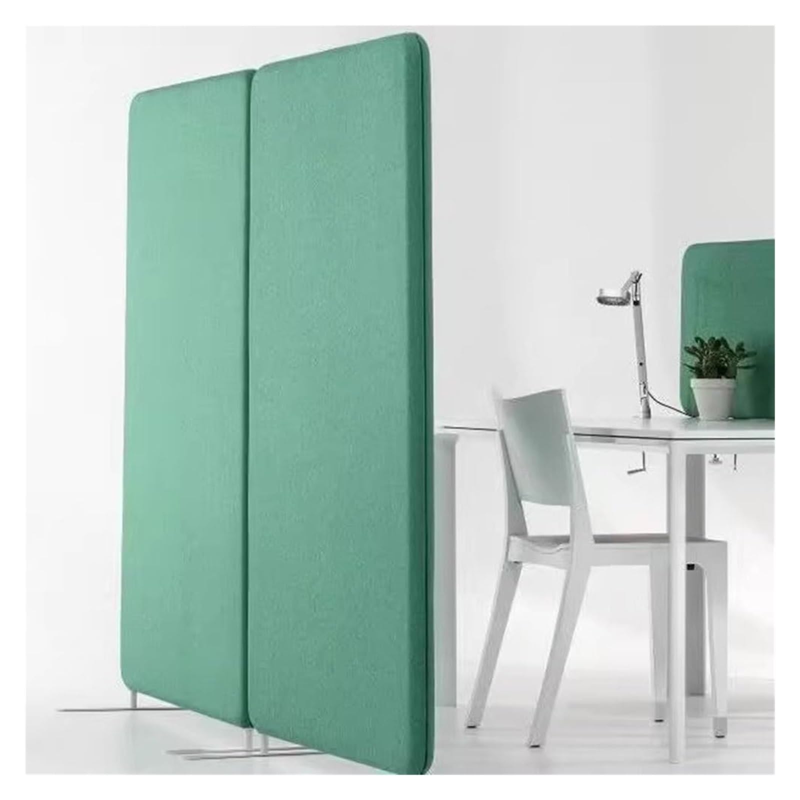 Divisorio acustico a 3 pannelli, portatile, insonorizzato, divisorio per la privacy, in poliestere PET blu, ideale per uffici e spazi domestici
