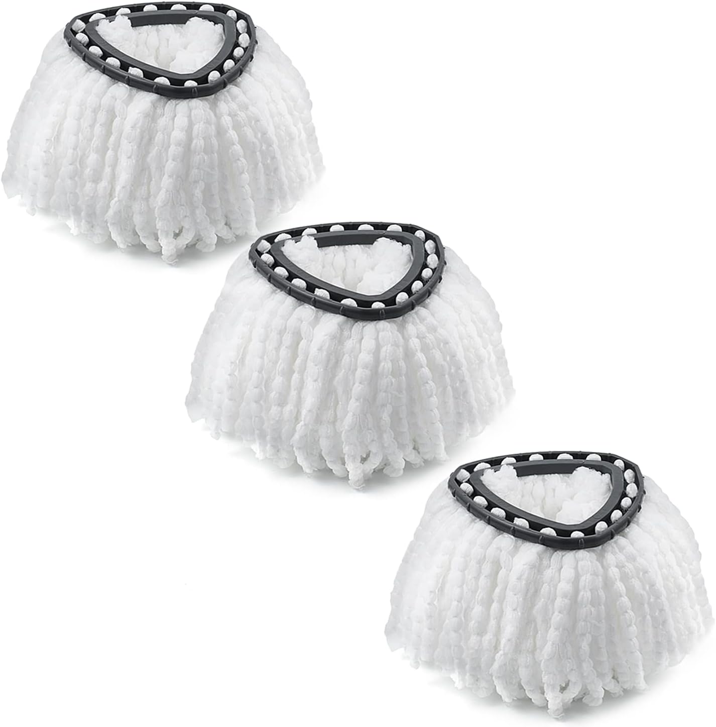 Microfiber Mop Head Spin Mops Refill EasyWring Mop Replacements Mopheads, White (3 Pack) : Health & Household