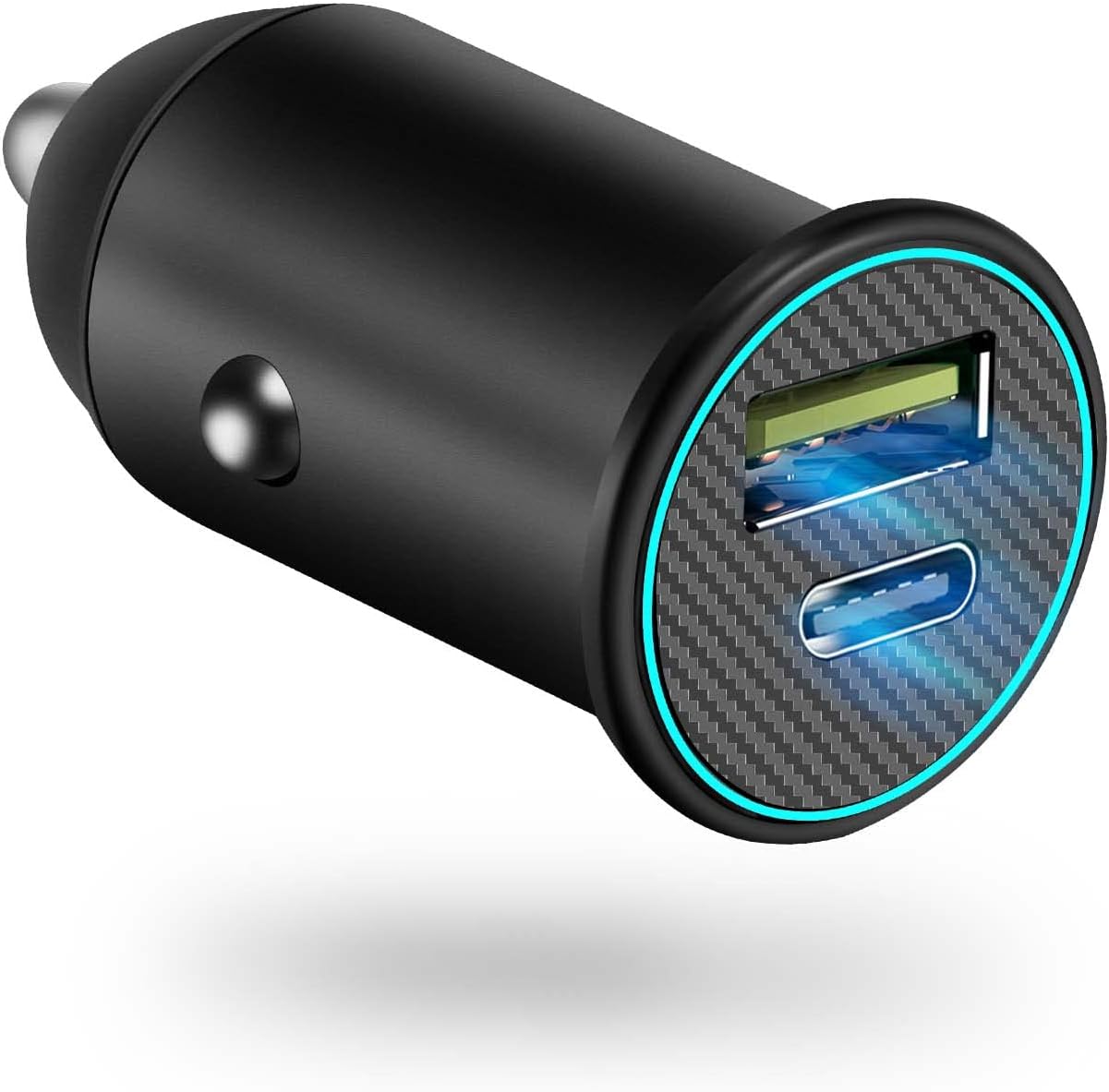 USB C Car Charger - 60W PD & QC Fast Car Charger - USB Car Charger Adapter Aluminum Alloy 12&24V Type C Car Charger Charging Compatible with i-Phone 13 12 11 Pro Max XS - S21/20/10 Note20/10