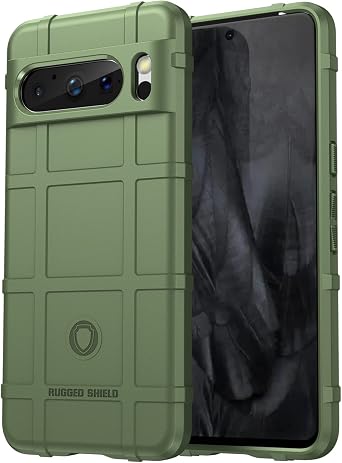 Slim Fit Phone Case for Google Pixel 8 Pro, Rugged Shield Outdoor Phone Case with Military Grade Shockproof, Great Grip and Camera Lens Protection for Pixel 8 Pro, HD Green