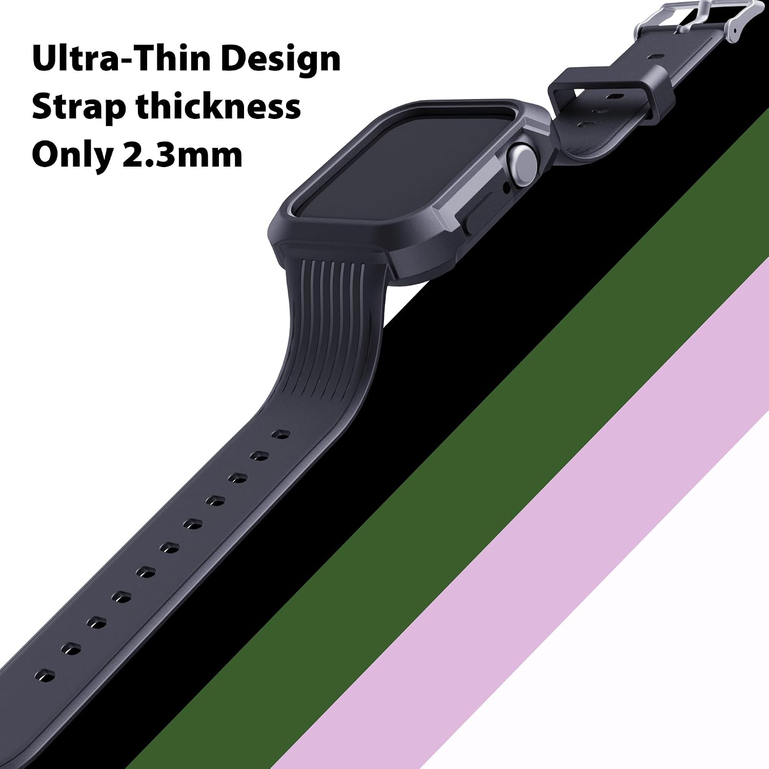 Bands Compatible with Apple Watch 38mm 40mm 41mm 42mm 44mm 45mm Series 9 8 7 6 5 4 3 2 1 SE SE2 Replacement Strap for iWatch Sports Bands with Case Men Women image 5