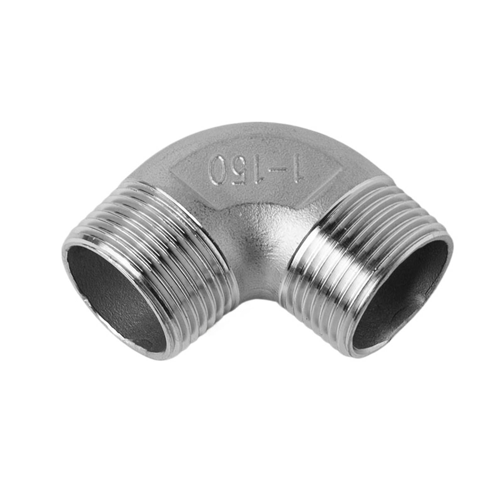 RUAJOGYNVM 1/8" 1/4" 3/8" 1/2" 3/4" 1" Male Thread 304 Stainless Steel 90 Degree Elbow Pipe Fitting Connector Coupler(3I8 BSP - 1I4 BSP) RUAJOGYNVM
