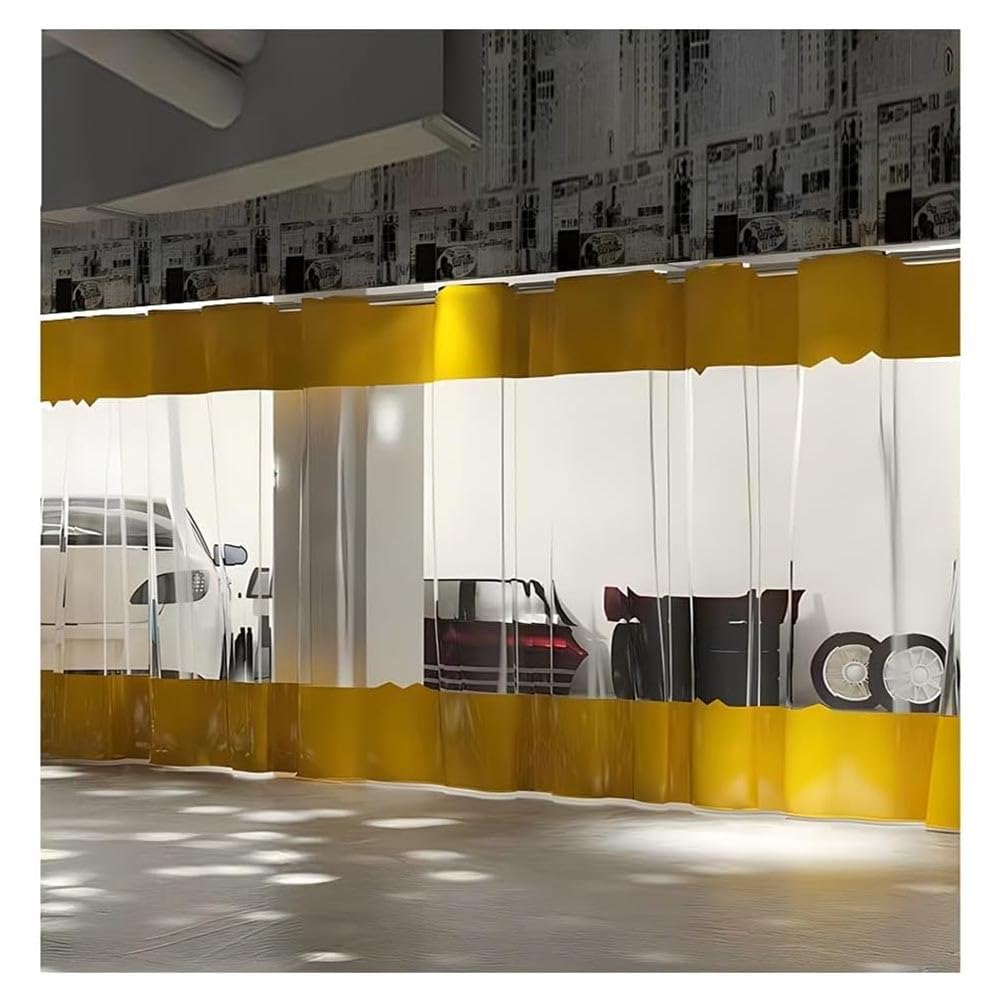 Rideaux de séparation garage en bâche vinyle transparent épais 3,5x6
