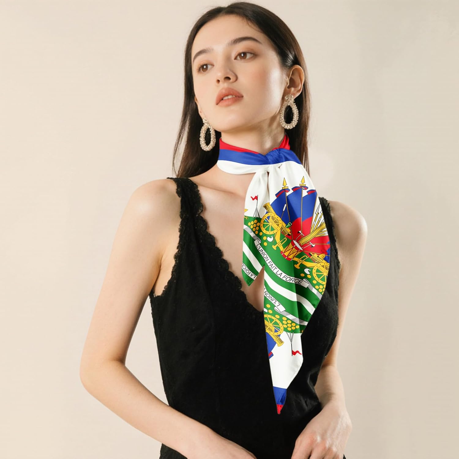 Head Scarf for Women's Hair Fashion Silk Scarf Square Satin Headscarf Bandana - Image 3