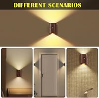 Vista 6 de LANDGOO Luces Nocturnas Inteligentes para Escalones Paquete de 2 - Luces para Escalones Recargables con Sensor de Movimiento, LED Blanco Cálido