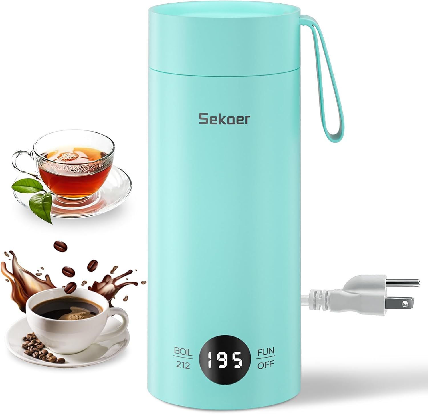 Sekaer Small Travel Portable Electric Kettle, Mini Tea