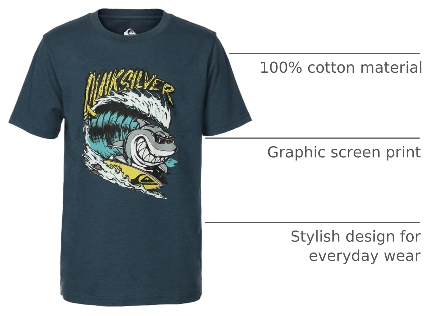 Quiksilver Boys' Short Sleeve Regular Fit Graphic T-Shirt