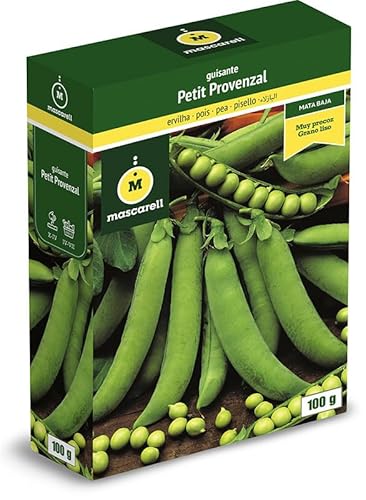 Mascarell Semillas, GUISANTE PETIT PROVENZAL, Semillas Leguminosas, Fácil de Cultivar en Casa, 100 G.