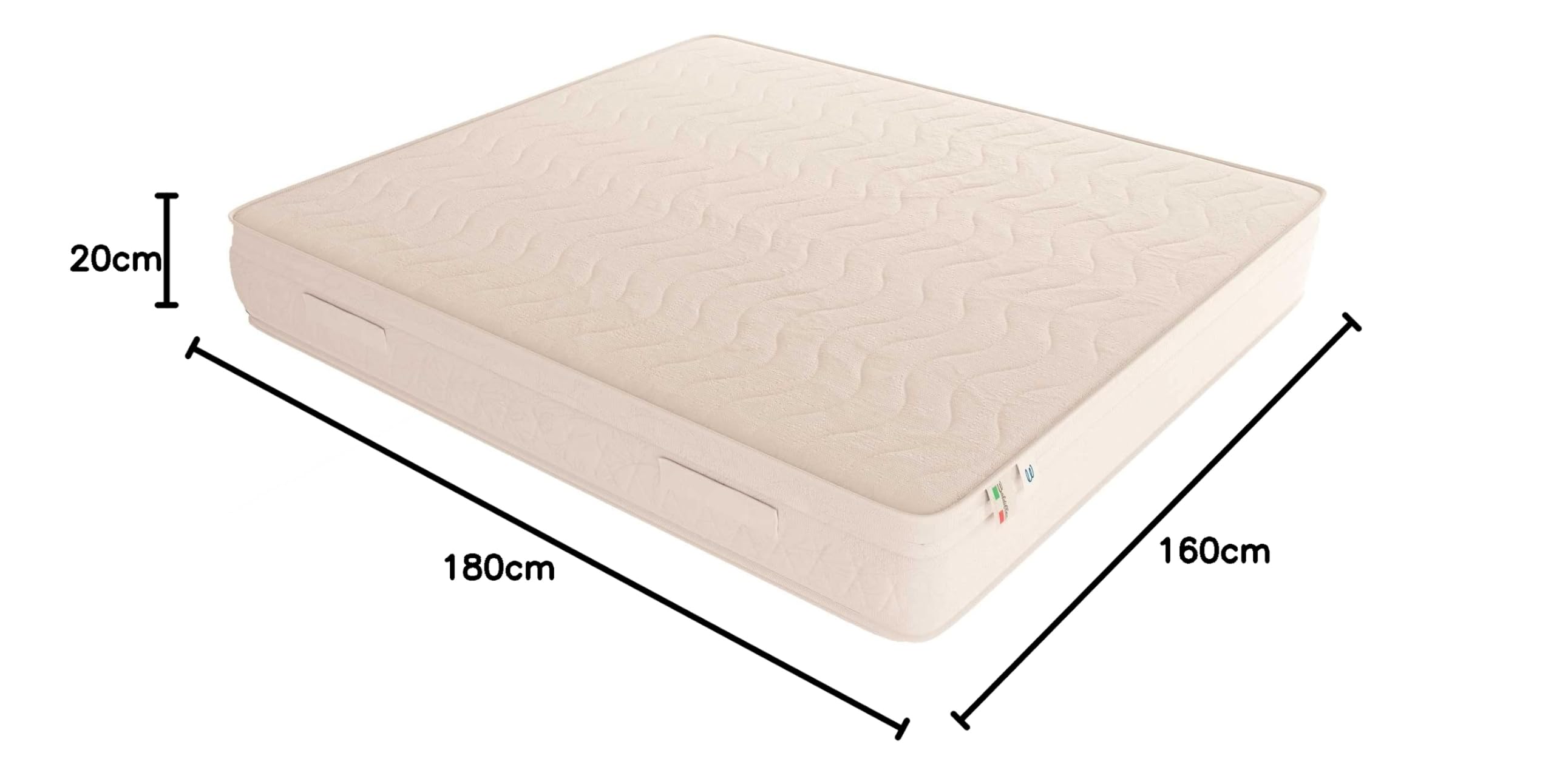 Baldiflex Emporio Materasso Matrimoniale in Memory Foam 160x180 Alto 20 cm con Rivestimento Anallergico ed Antiacaro, Materasso Amazonia Plus