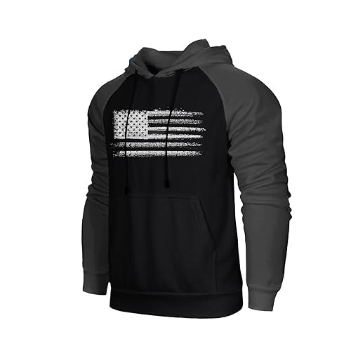 Men's Sweatshirt USA FLAG Patriotic Graphic Polyester Hoodies for Men