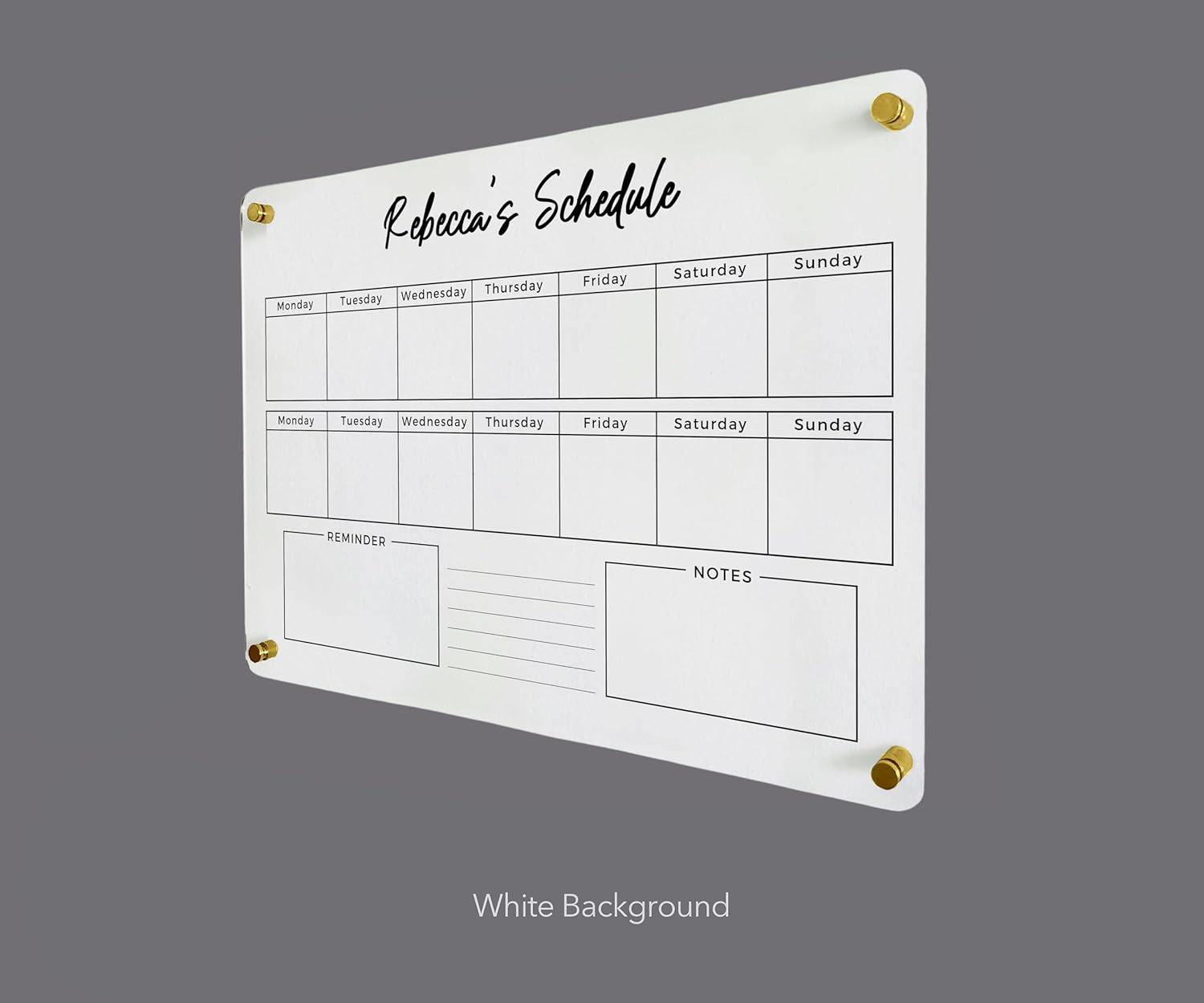 Two Week Planner Acrylic Personalized Calendar 2026 - Dry Erase Board, Dry Erase Calendar, to-Do List, New Home Gift, New Home Gift, Housewarming Gift