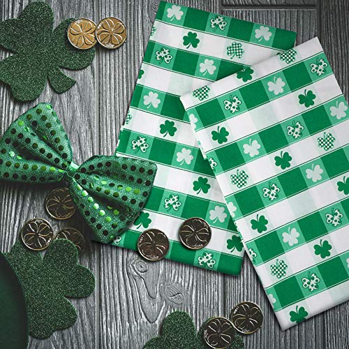 Aneco 4 Pieces St Patrick's Day Dish Towel Green Check Dish Towel Spring Dish Towel For Spring Wedding Party Supplies, 18 X 28 Inches #TOP6