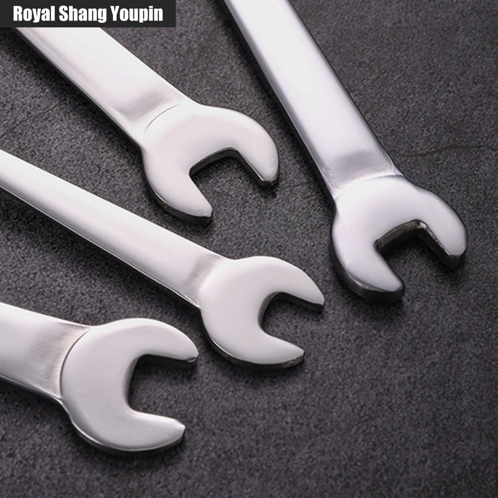 Chiave Unica Maniglia Cucina Acciaio Inossidabile Posate Stoviglie Posate Set Coltello Da Bistecca Forchetta Cucchiaio Cucchiaino (B,24 pezzi)