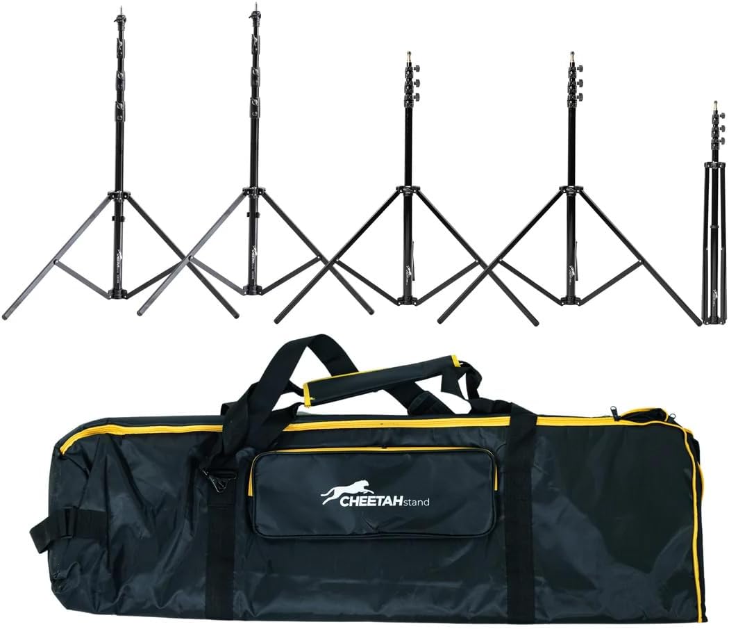 Cheetah Stand Combo with 2 Pack C12 Auto-Light Stands, 2 Pack C10 Auto-Light Stands and Single C8 Light Stand