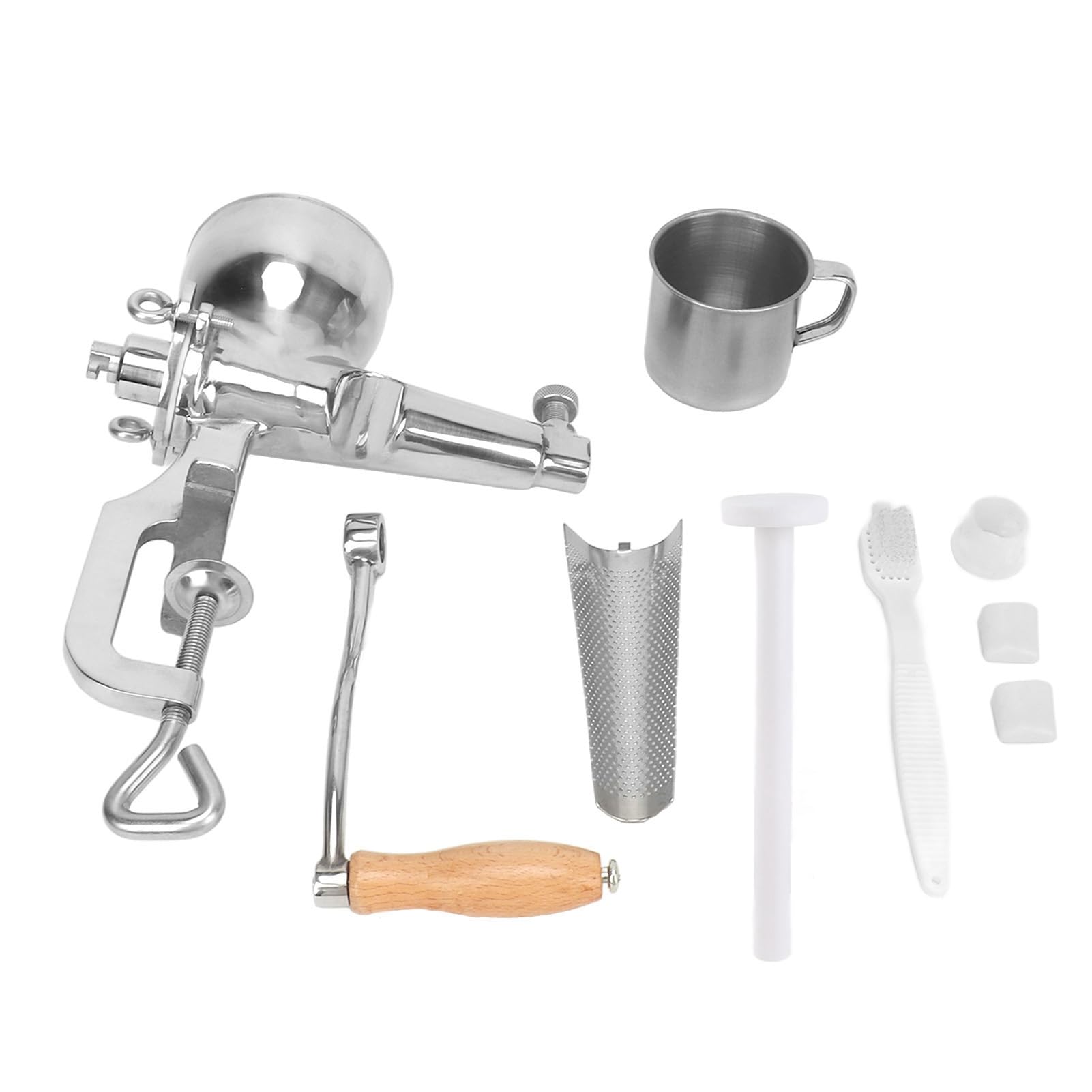 Fafeicy Edelstahl Hand-Hefe-Extraktor, Manueller Saftpresser mit Saugnapfbasis, für Sellerie Ingwer Orange Granatapfel