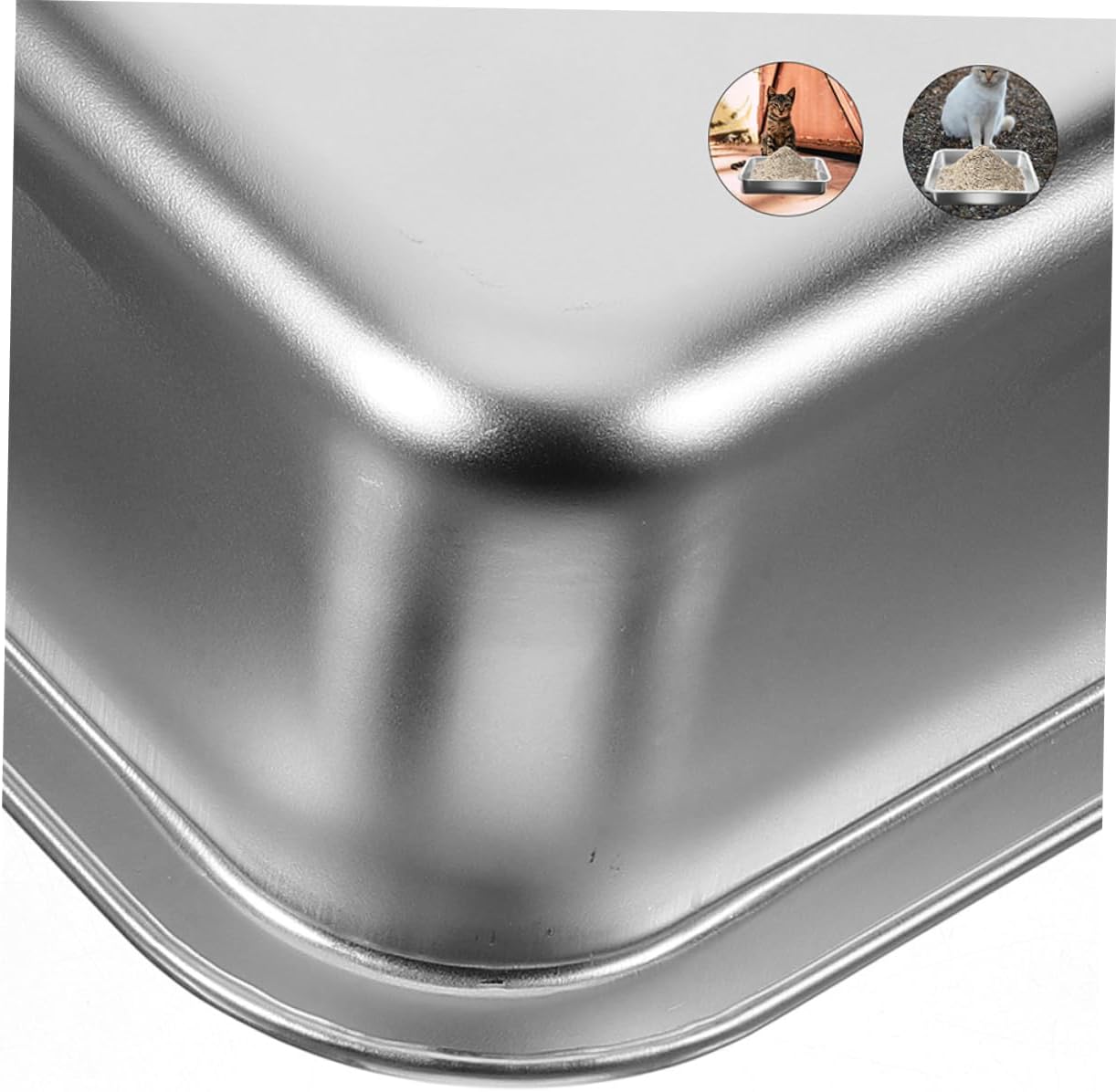 Cat Litter Boxes for Cats Kitten Litter Box Portable Cat Box Nonstick Litter Pan