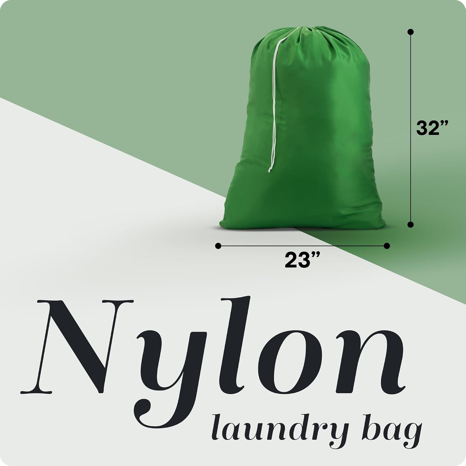 Nylon XL Laundry Bag - Loing Dstring Closure, hine Washable, These