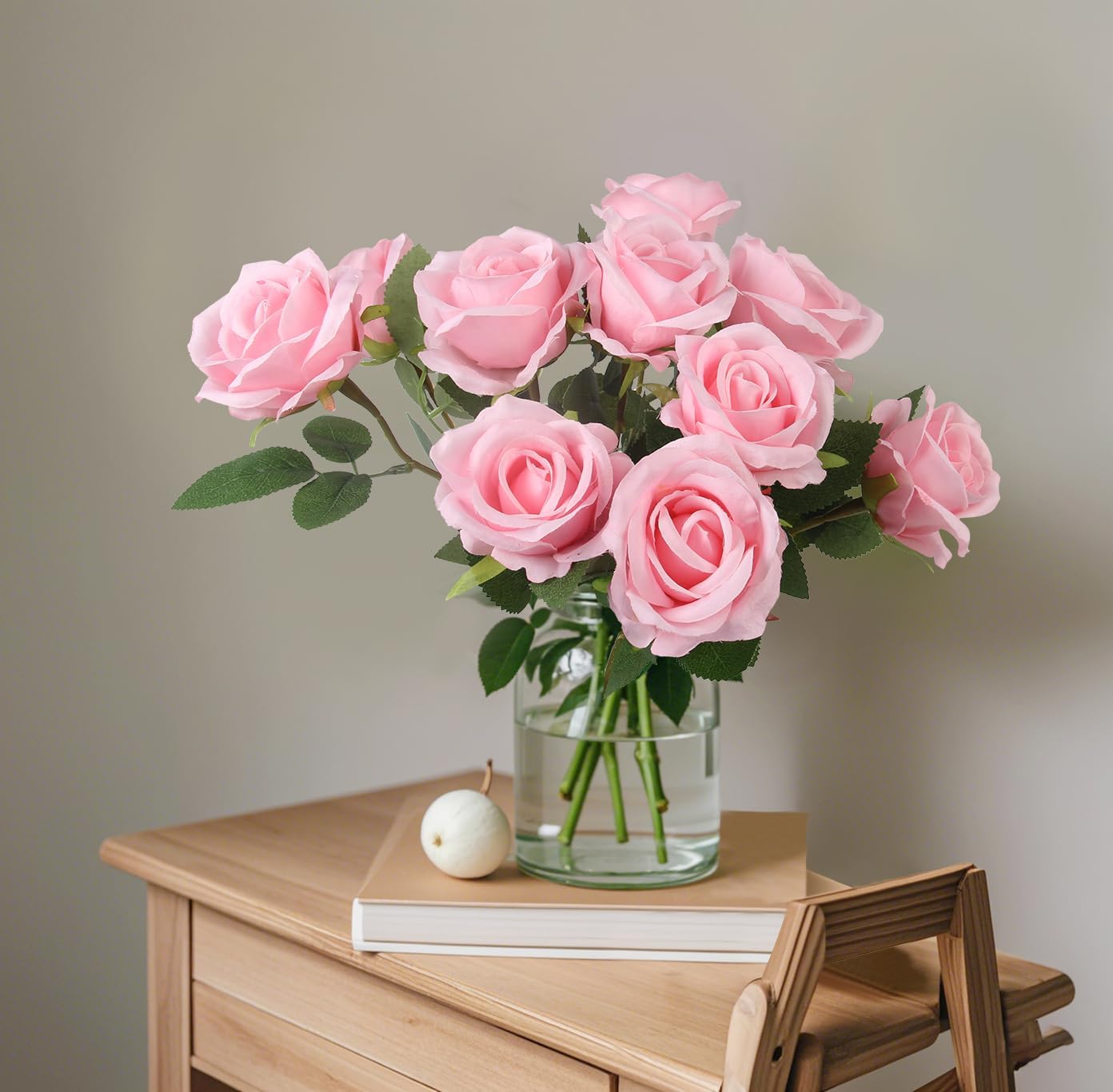 LELEE Artificial Roses Bulk Pink Silk Rose with Stem, 52pcs Fake Flowers Decoration for Wedding Table Centerpieces Bridal Bouquet Home Decor - Image 7