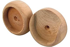 Prime-Line N 6794 1-3/8 In. Wooden Curtain Rod Holder